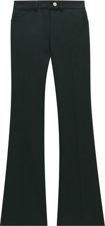 Courr&egrave;ges high waisted wide-leg trousers - women - Recycled Polyester/Cotton - 40 - Black