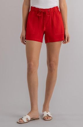 Kut from the Kloth Katana Drawstring Linen Blend Shorts in Tomato Jm at Nordstrom, Size X-Small
