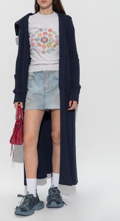 Balenciaga T-shirt With Colorful Print, Womens, Grey