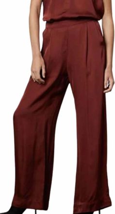 Velvet Womens Livi Wide Leg Satin Pants In Ruby