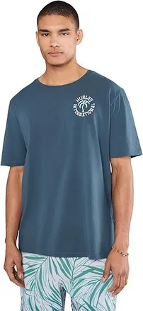 Hurley Palm Short Sleeve Mens T Shirt Monsoon : 2XL, Cotton