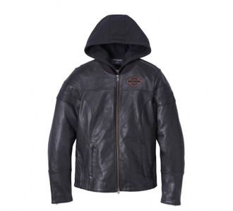 Harley-Davidson Womens Miss Enthusiast 2.0 3-In-1 Leather Jacket In Black