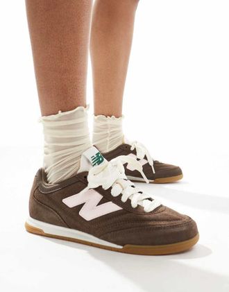 New Balance RC42 sneakers in brown and pink with gum soles - exclusive to ASOS