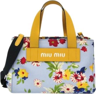 Miu Miu Pre-owned Handbags, female, Multicolor, Size: ONE SIZE Pre-owned Nylon Handbag