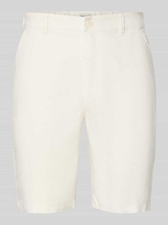Casual Friday Casual Friday Leinen Shorts mit Eingrifftaschen Modell PANDRUP in Offwhite, Gr&ouml;&szlig;e XXL
