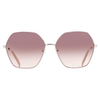 Guess Brown Gradient Geometric Ladies Sunglasses GF6168 32F 58