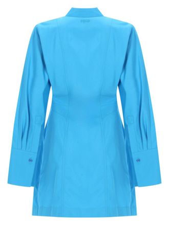 Fendi Viscose Blend Mini Dress - Blue