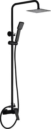 GreenIce Columna De Ducha Con Un Dise&ntilde;o Extensible Y Moderno De Acabado Negro Mate Art De Imex