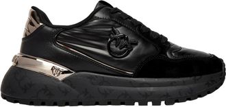 Pinko Gem 07 Sneakers - Dames - Sneakers - Zwart - 41 EU - Leer - Schoenen