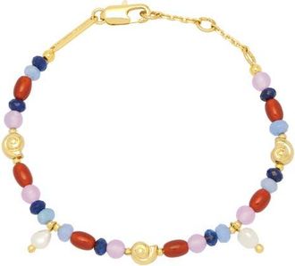 Estella Bartlett Beaded Charm Bracelet in Multi at Nordstrom