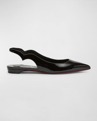 Christian Louboutin Hot Chickita Patent Slingback Flats