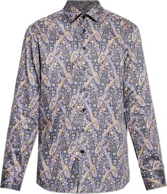 Etro Heren, Overhemden, Paars, Maat: XL Katoen