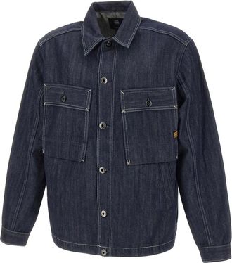 G-Star Mosa Neo Raw Overshirt - Heren - Spijkeroverhemden - Blauw - M - Katoen - Overhemden
