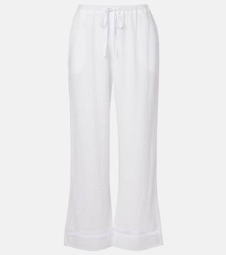 Velvet Calia cotton muslin wide-leg pants
