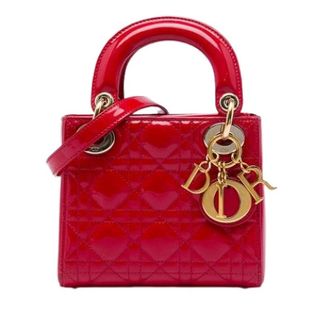 Dior Pre-owned Lady Dior - Dames - Pre-owned - Rood - Maat: ONE Size Leer