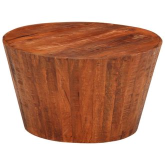 vidaXL Mesa De Centro De Madera Maciza De Mango Rugosa &Oslash; 52x30 Cm Vidaxl