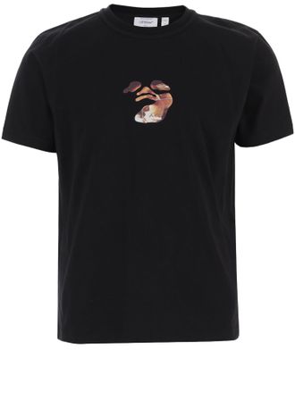 Off-white Black Logo Print Cotton T-Shirt