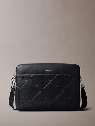 Calvin Klein Embossed Emblem Logo Laptop Bag