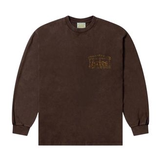 Aries Aged Diamante Temple LS Tee - - Tops - Uomo - Marrone - M