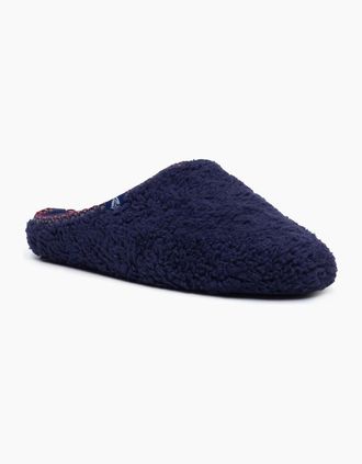 Hush Puppies Mens Hush Puppies Good Teddy Polyester Mens NAVY Slippers - Size: 10