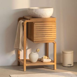 Sklum Conjunto De Mueble De Ba&ntilde;o En Madera De Teca Bradley Sklum