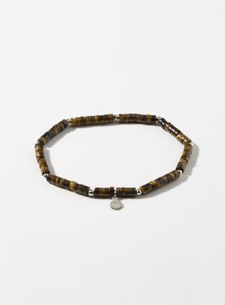 Mon Art Mens Small tigers eye bead bracelet
