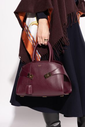 Ferragamo Handbag Hug Medium, Womens, Purple