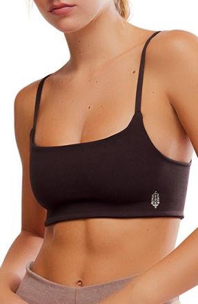 Free People FP Movement Tighten Up Mini Sports Bra in Chocolate at Nordstrom, Size X-Small