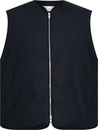 Jil Sander zip-up gilet - Blue