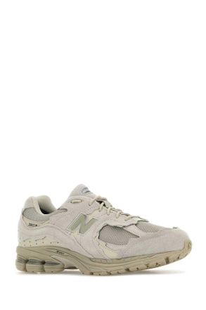 New Balance Sand Suede and Mesh Sneaker - Beige