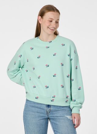 Ragwear Sweatshirt RAGWEAR WUSS SHELLS, Damen, Gr. XXL, mint, Sweatware, Obermaterial: 70% Baumwolle, 30% Polyester, bedruckt, normal, Rundhals, Sweatshirts S