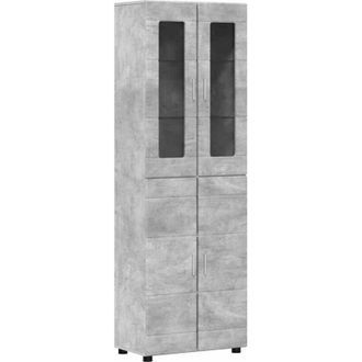 vidaXL Highboard FLORIN Concrete Grey 60 x 35 x 182 cm Engineered Wood vidaXL