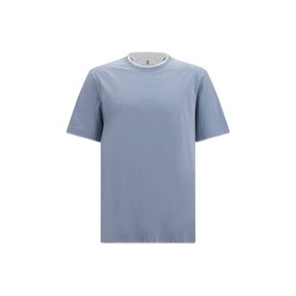 Brunello Cucinelli Blue Cotton Mens T-Shirt