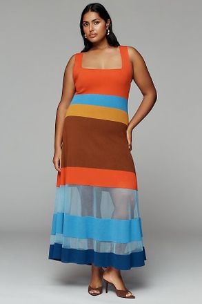 Maeve Sleeveless Blocked Sweater Dress