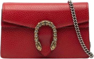 Gucci Pre-owned Mini Bags, female, Red, Size: ONE SIZE Pre-owned Leather Mini Bag