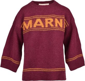 Marni Virgin Wool Crewneck Sweater - Red