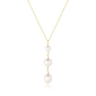 Set & Stones Clove Pearl Drop Necklace in Gold at Nordstrom, Size 18