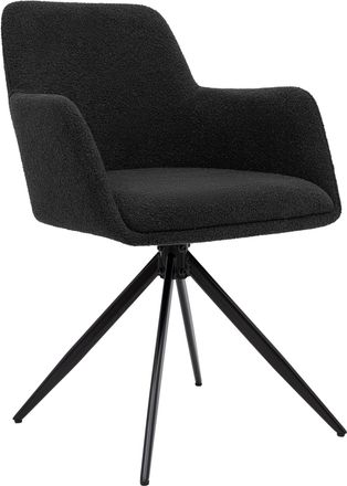 Clp Silla De Comedor Olema De Tejido De Peluche Gris Oscuro