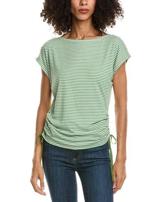 Max Studio Cap Sleeve Stripe Top