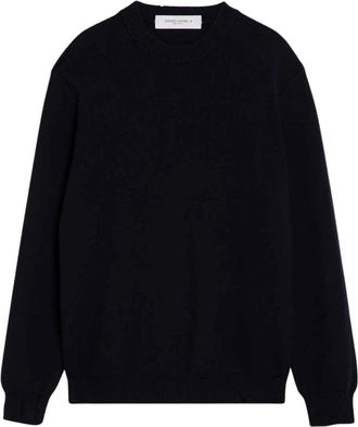 Golden Goose Blauwe Sweaters met Katoenmix - Heren - Ronde hals truien - Blauw - L - Katoen - Truien & Vesten