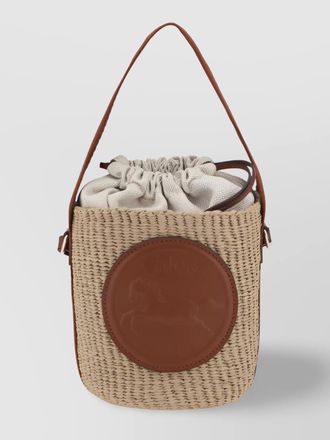 Chlo&eacute; raffia bucket bag