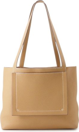 Herm&egrave;s Taurillon Clemence Leather Handbag Tote Bag (Pre-Owned)