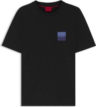 HUGO BOSS Cotton-jersey T-shirt with curved-logo print