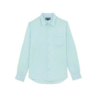 Vilebrequin Heren, Overhemden, Blauw, Maat: L Linnen