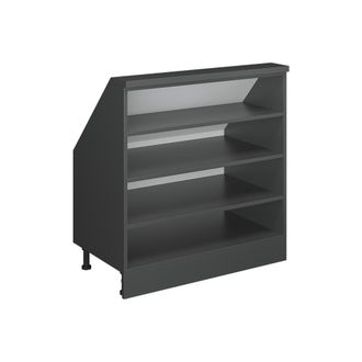 Vicco Armario Para Techo Inclinado Rion, Antracita, 80 X 81.6 Cm Con 4 Compartimentos, Vicco