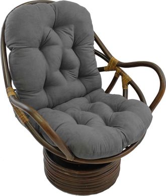 Blazing Needles 48-inch by 24-inch Solid Micro Suede Swivel Rocker Cushion