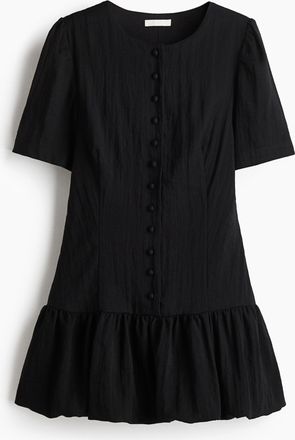 H&M Kleid mit Ballonsaum - Schwarz