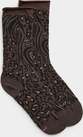 Bleuforêt Womens Merino wool animal print socks