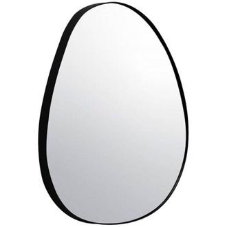 Sweeek Sweeek - Black metal mirror, Harper, Black, 51x3x55.5 cm