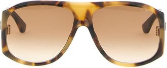 Chlo&eacute; Brown Aviator Sunglasses